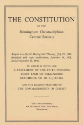 constitution of birmingham christadelphian central ecclesia